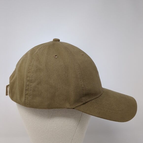 Z Tags Strapback Hat Tan One Size Adjustable Embroidered Solid 6 Panel - Picture 4 of 8